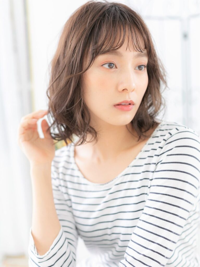 髪質改善/ココアベージュ×ゆるふわひし形レイヤーボブ